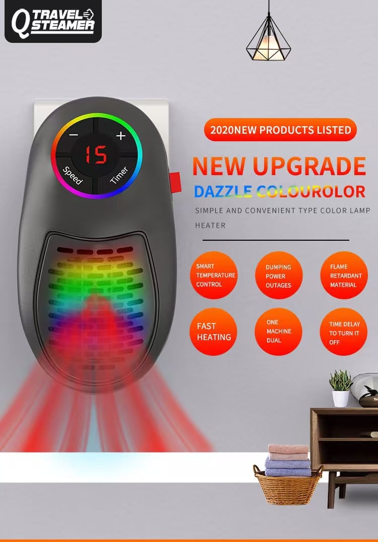 Portable Ceramic Heater with Adjustable Temperature & Remote Control