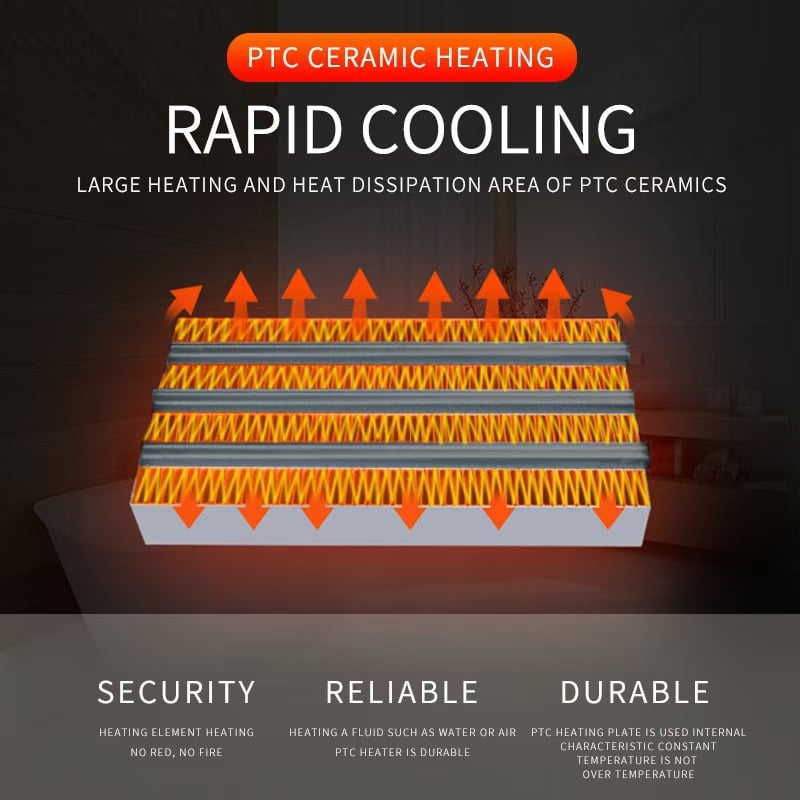 Portable Ceramic Heater with Adjustable Temperature & Remote Control