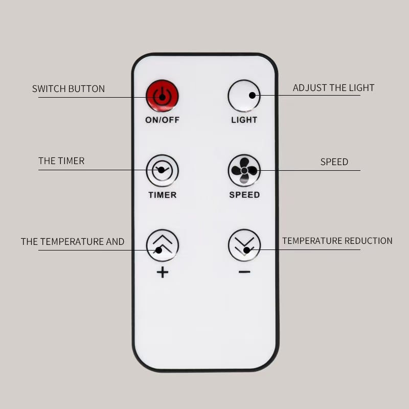 Portable Ceramic Heater with Adjustable Temperature & Remote Control