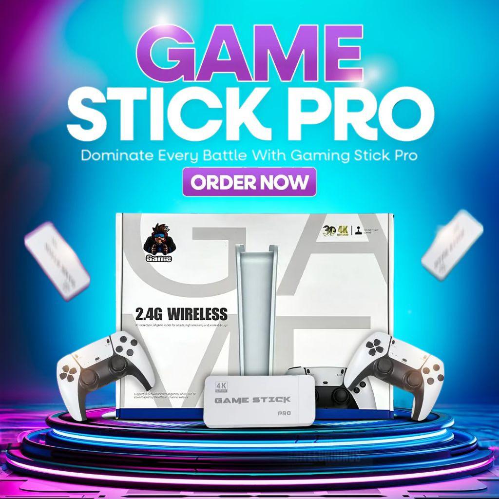Omnelo™ Game Stick - 30,000+ LICENSED GAMES + 2 FREE WIRELESS CONTROLLERS